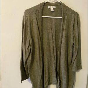 Christopher and Banks ladies green cardigan